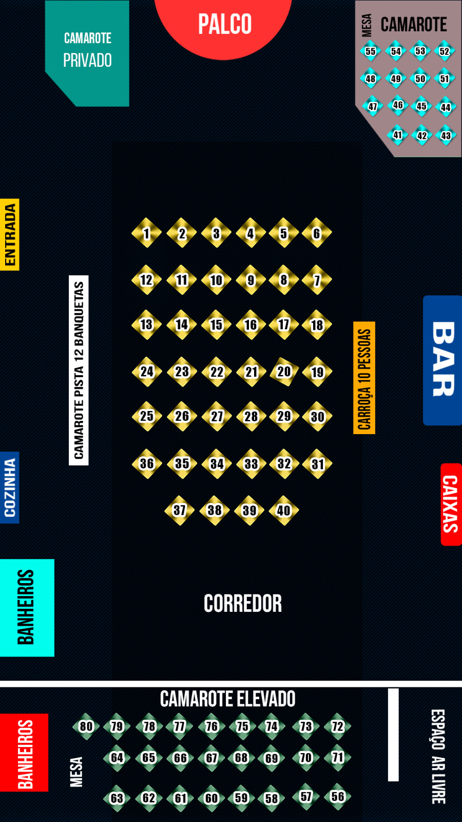 Mapa do evento